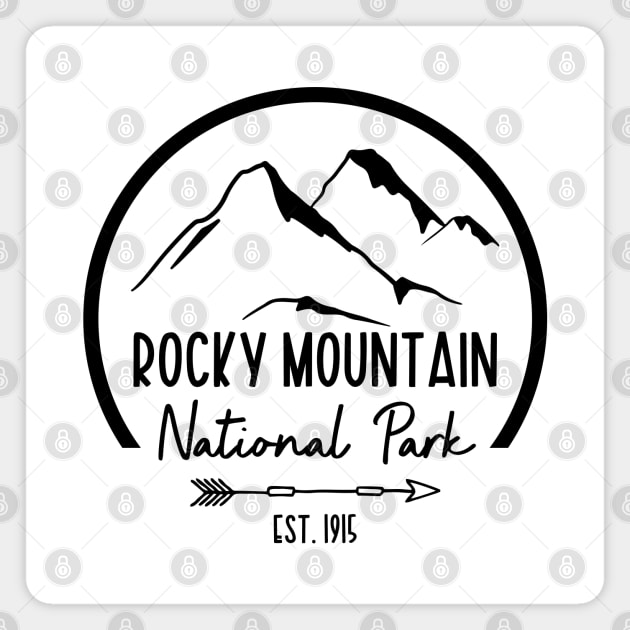 Rocky Mountain National Park Magnet by Xtian Dela ✅